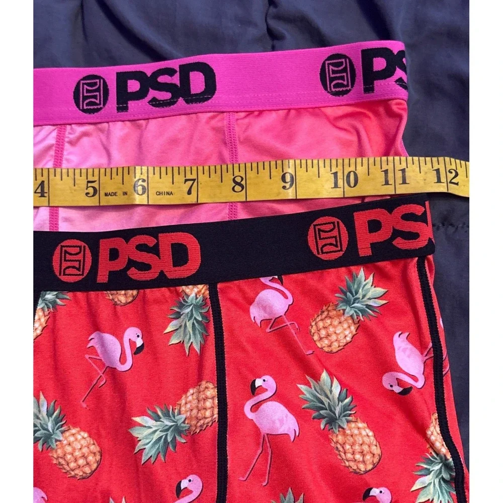 NEW PSD Boys 2 Pack Boxer Briefs Flamingo Pineapple Ombre Size L